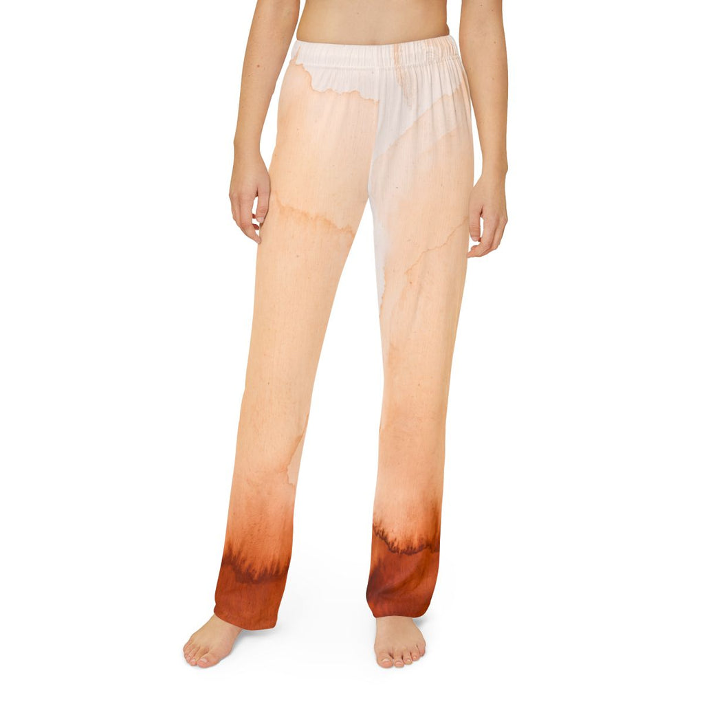 Kids Lounge Pants Earth Tone Abstract Art