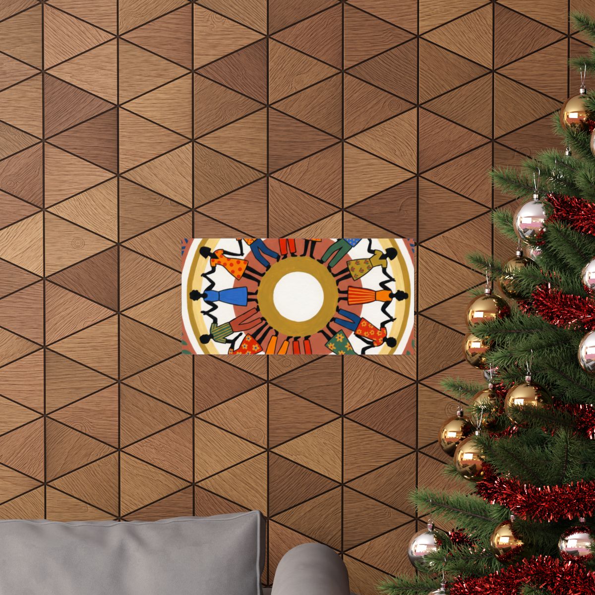 Matte Horizontal Poster - Unity Mandala Folk Art (10×8 &......