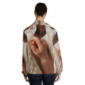Women's Full-Zip Hoodie - Tender Newborn Hand in Soft Muslin...