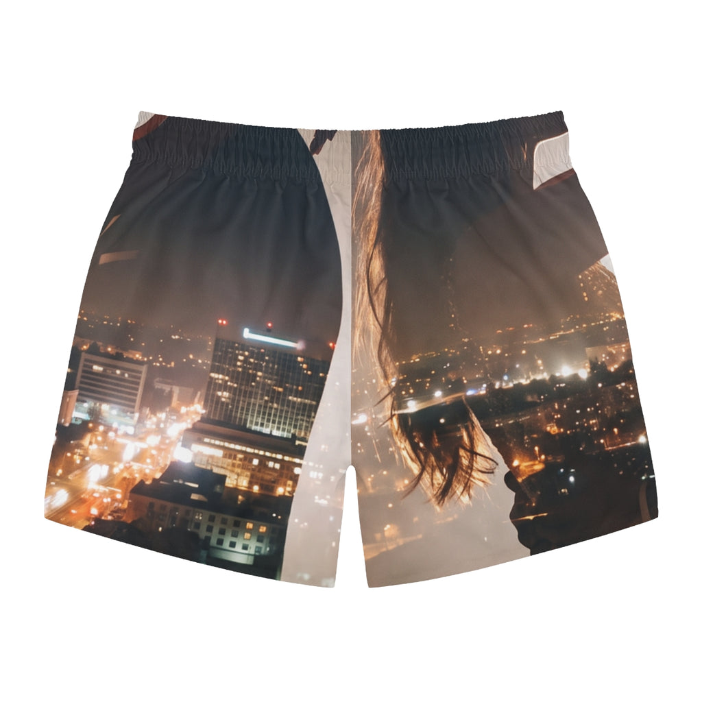 Swim Trunks - Midnight City Skyline | Echovira Gallery