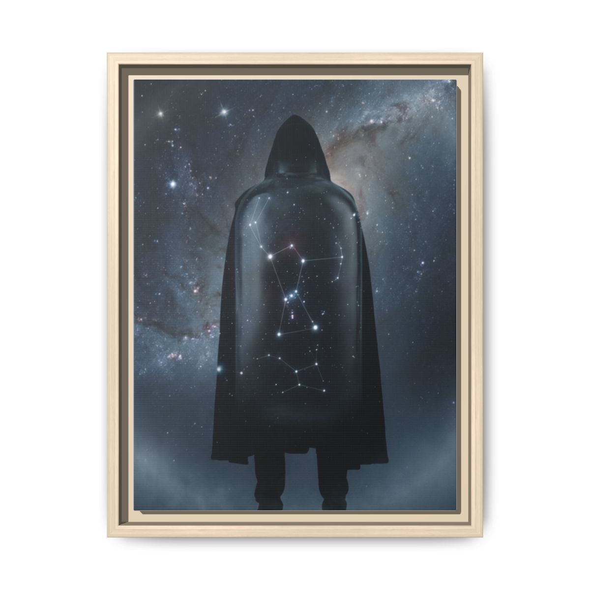 Framed Matte Canvas - Cosmic Sentinel — Natural / 1.25" (8×10, 9×12, 11×14, 12×16, 10×20, 12×18, 16×20, 16×24, 12×36, 18×24, 20×24, 16×32, 20×30, 24×30, 16×48, 24×32, 24×36, 24×48, 20×60, 30×40, 32×48, 30×60 & 40×60)