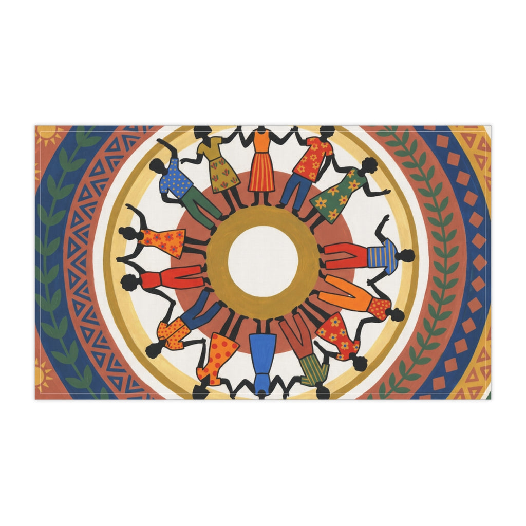 Tea Towels - Unity Mandala Folk Art | Echovira Gallery