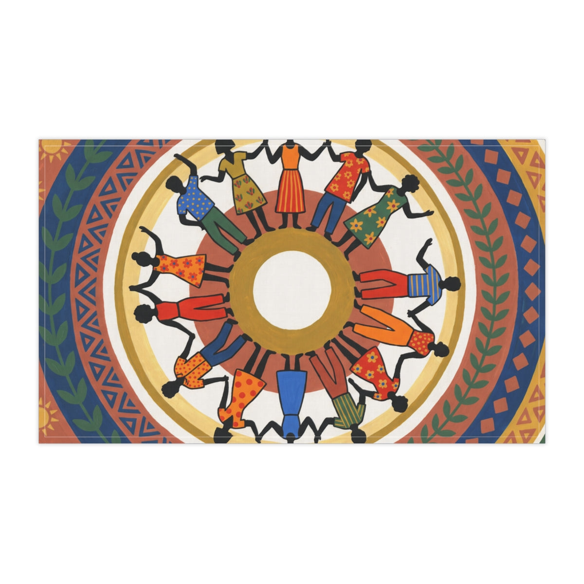 Tea Towels - Unity Mandala Folk Art | Echovira Gallery