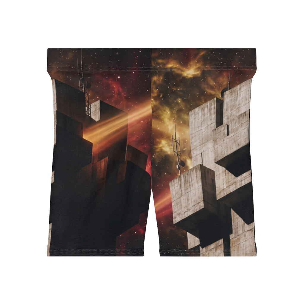 Women's Biker Shorts - Cosmic Spire | Echovira Gallery