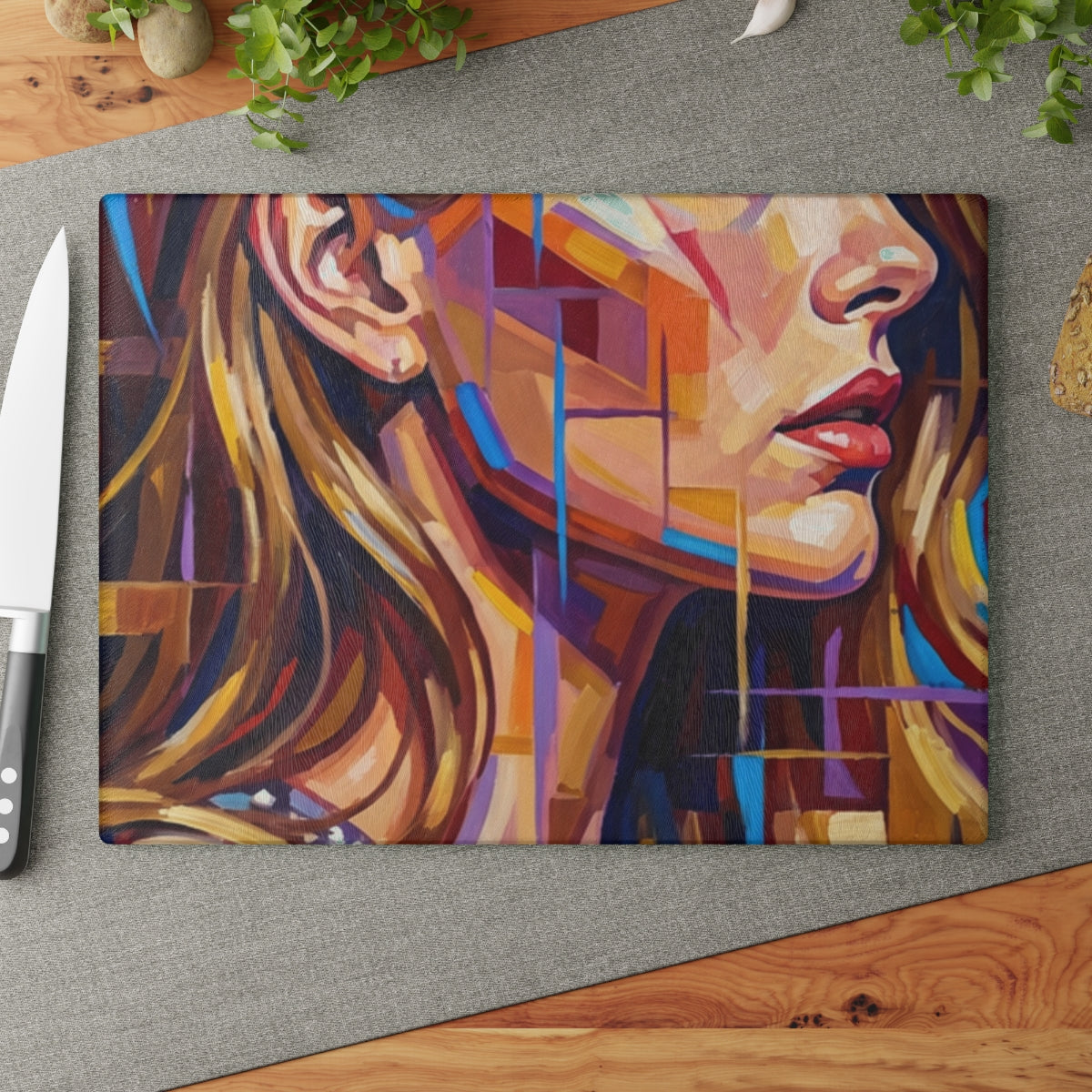 Glass Cutting Board - Shattered Elegance | Echovira Gallery
