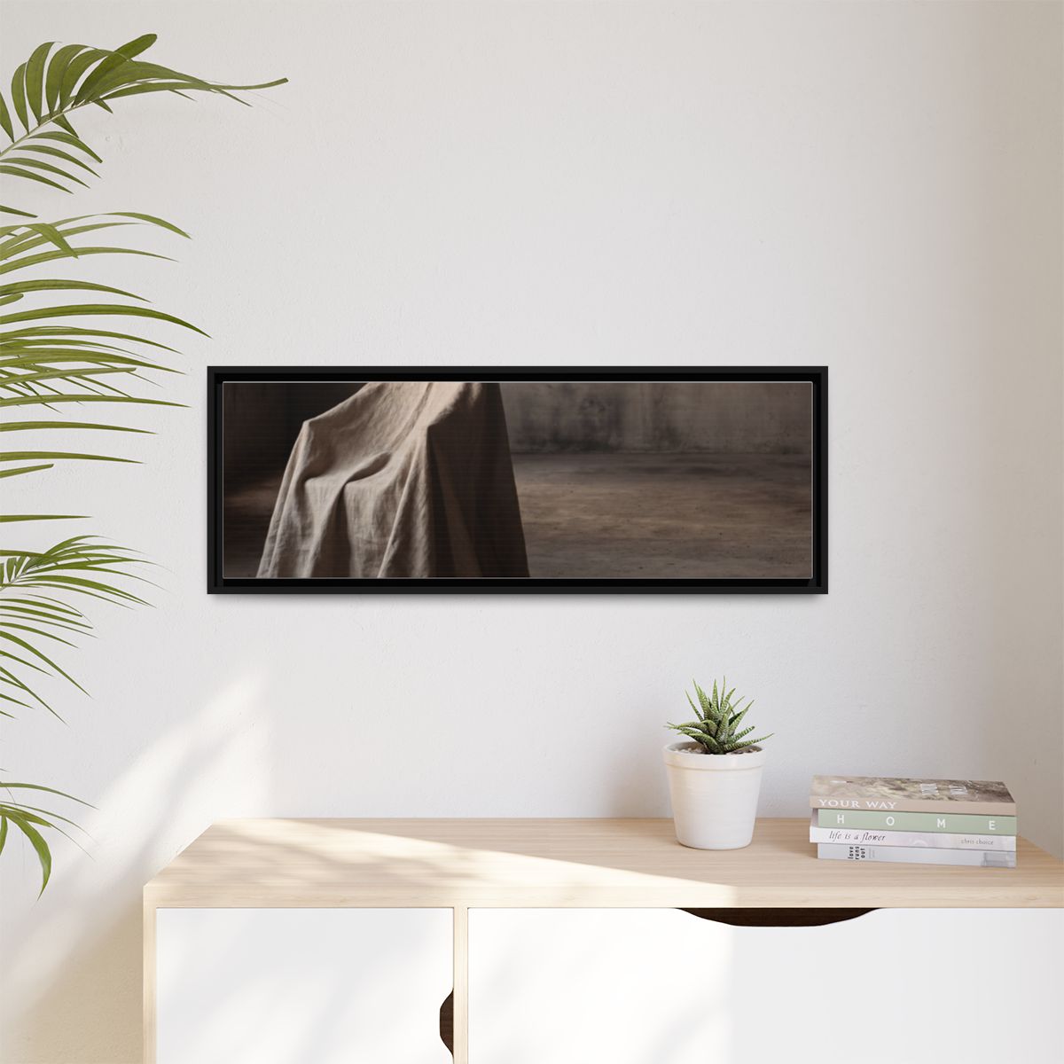 Matte Canvas, Framed - Draped Silence Still Life Art... |...