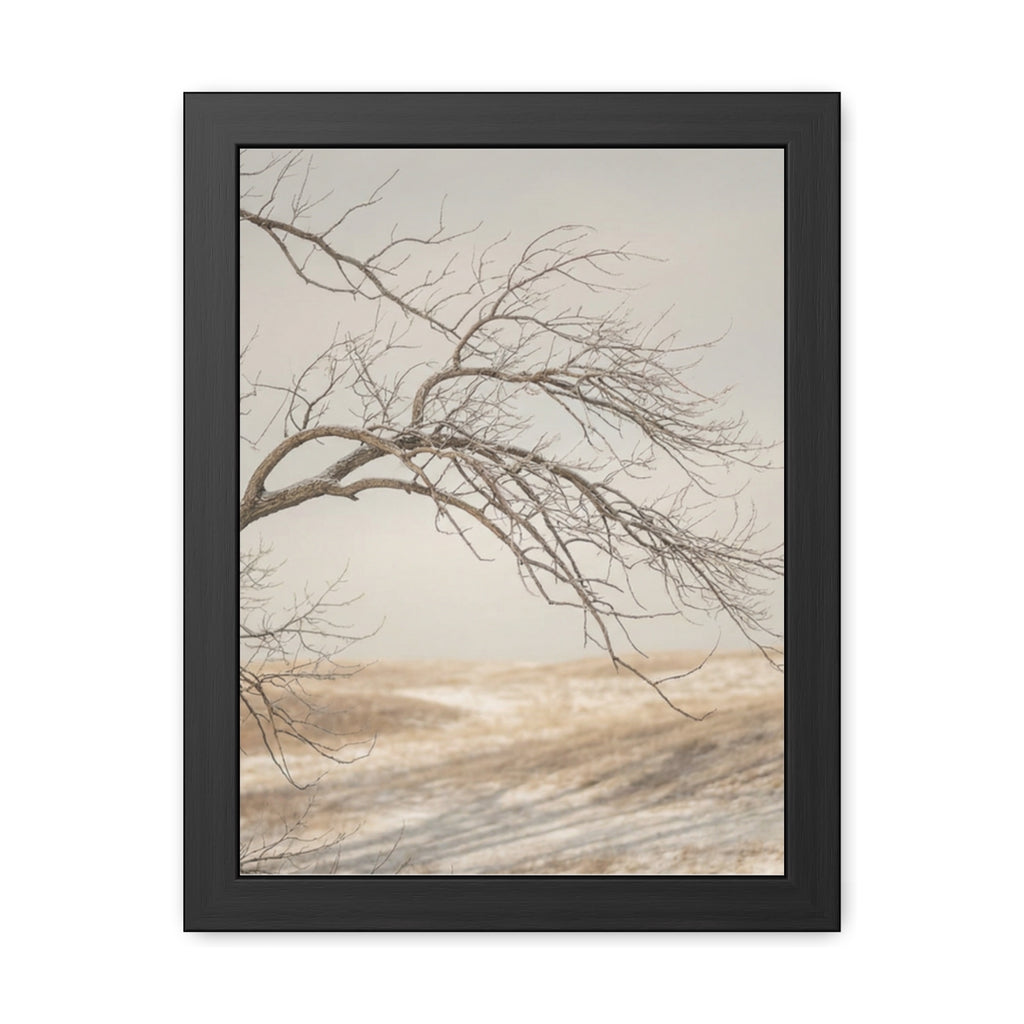 Framed Poster - Minimalist Winter Tree — Portrait