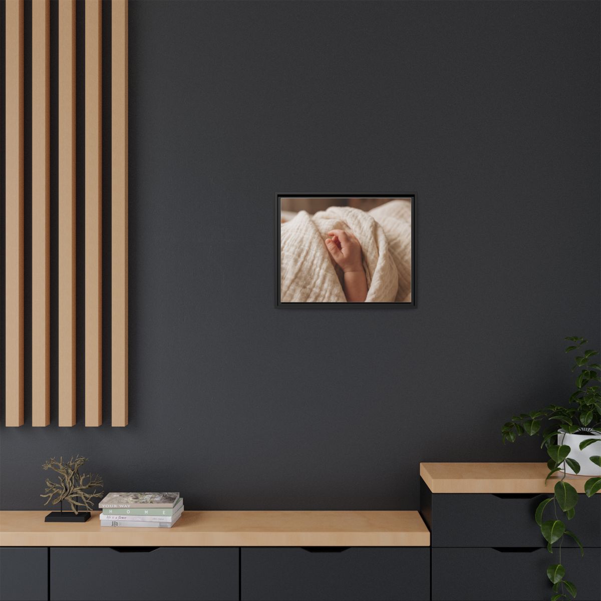 Framed Canvas - Minimalist Decor — Black / 1.25"