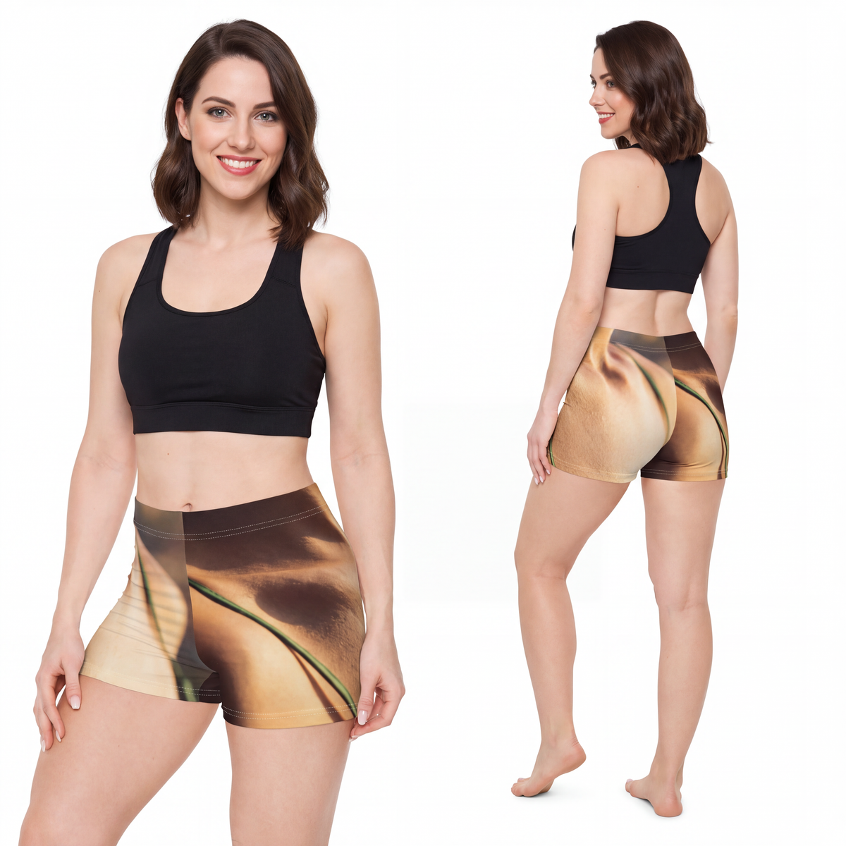 Women's Shorts - Golden Hour - Cozy Emerald Loungewear |...