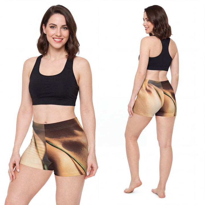 Women's Shorts - Golden Hour - Cozy Emerald Loungewear