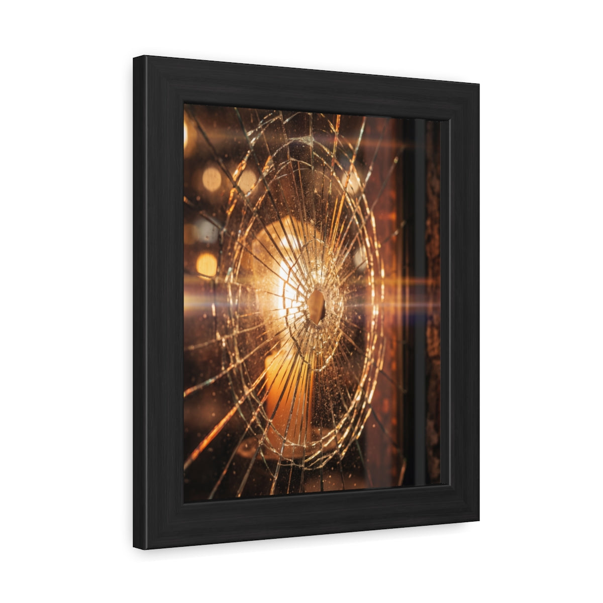 Framed Poster - Moody Fractured Glass — Portrait