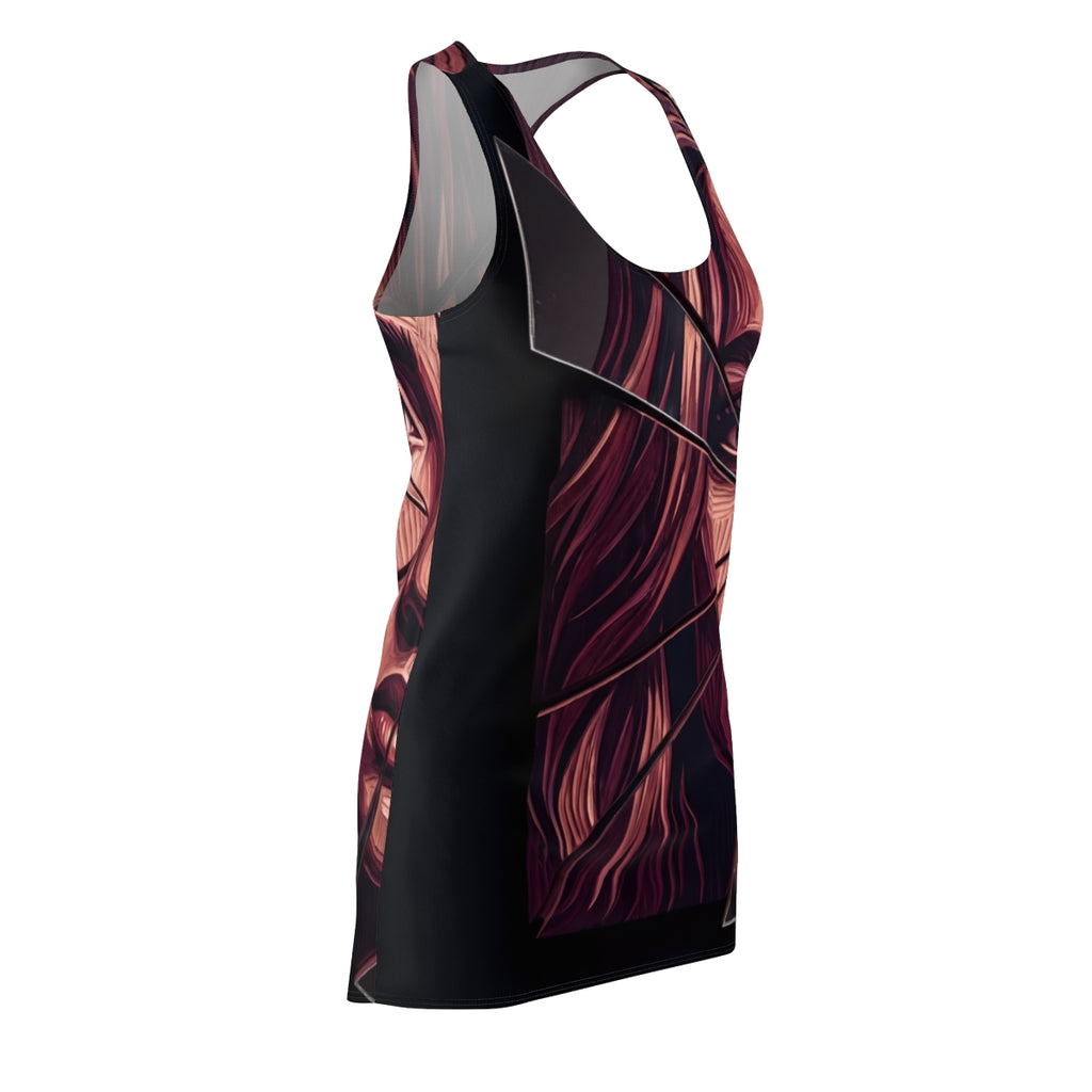 Dark Academia Abstract Racerback Dress