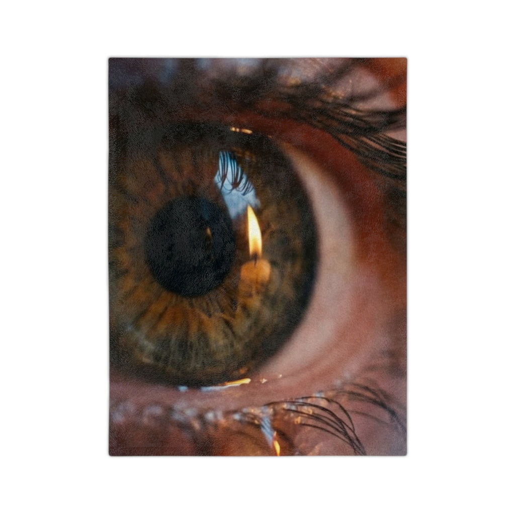 Velveteen Microfiber Blanket - Amber Iris Reflection Fine......