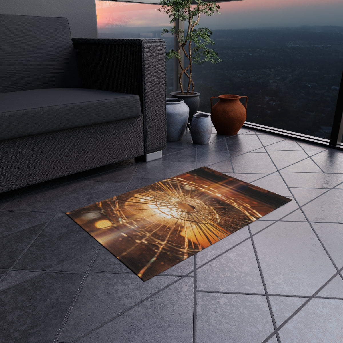 Outdoor Rug - Moody Fractured Light