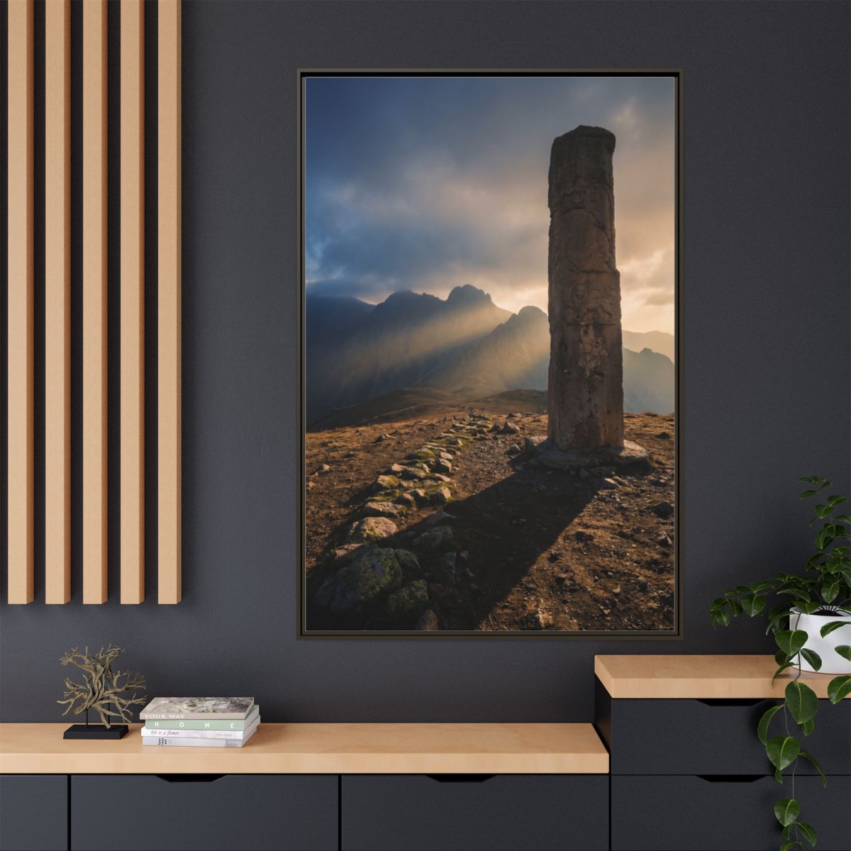 Framed Matte Canvas - Sun Peak