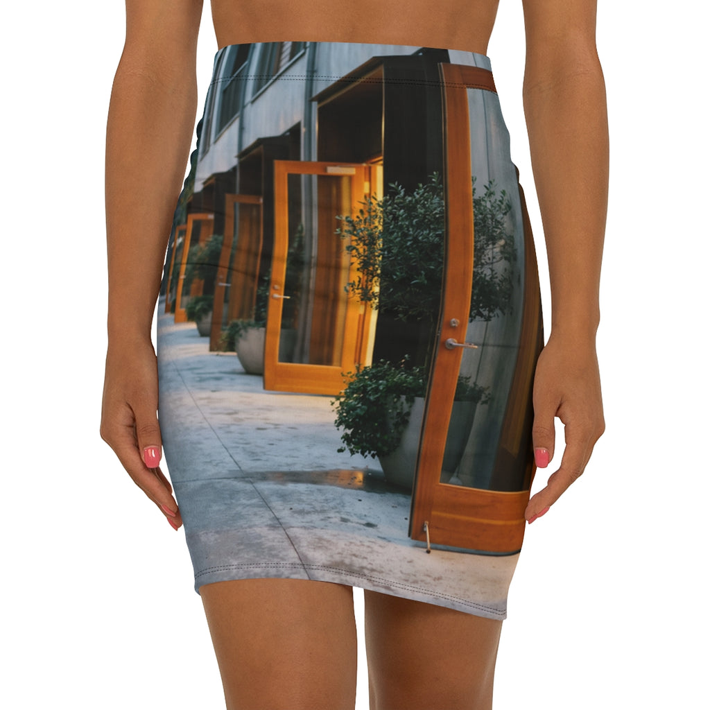 Women's Pencil Skirt - Twilight Promenade | Echovira Gallery