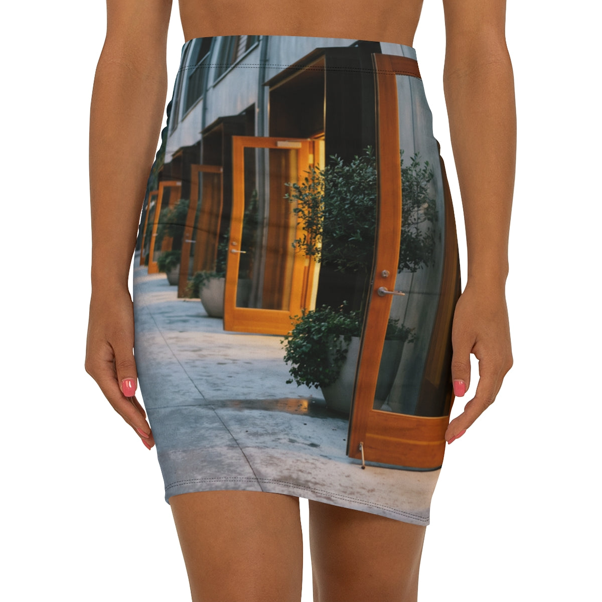 Women's Pencil Skirt - Twilight Promenade | Echovira Gallery