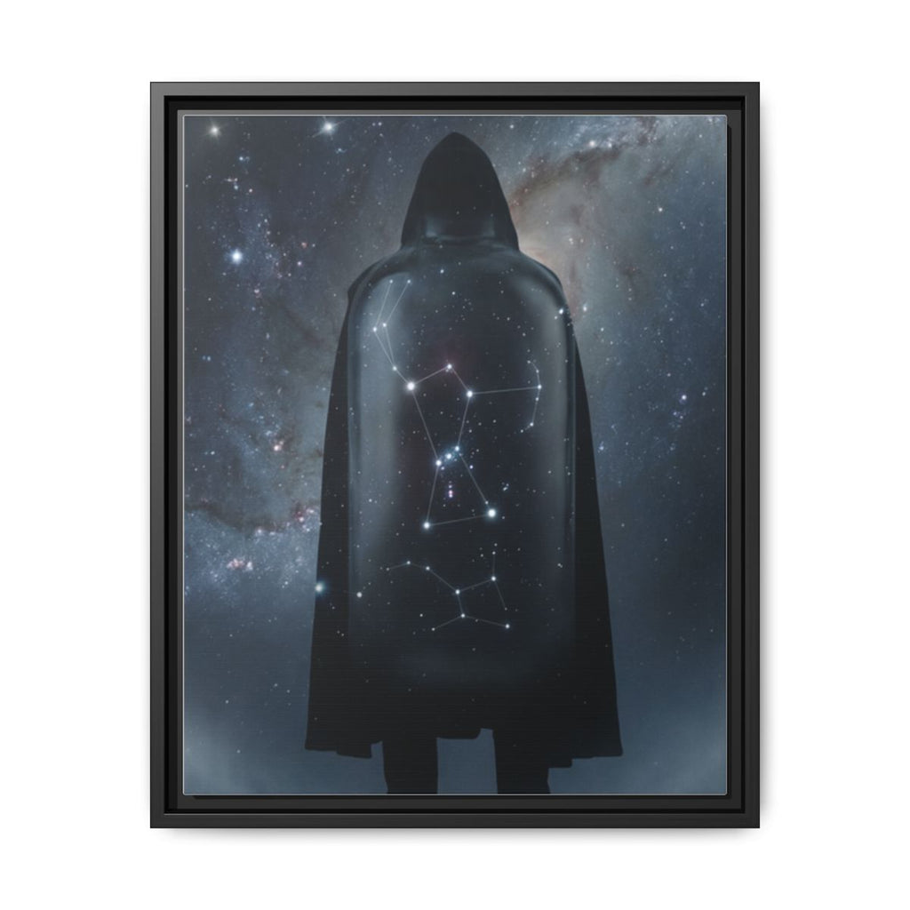 Framed Matte Canvas - Cosmic Sentinel — Black / 1.25" (8×10, 9×12, 11×14, 12×16, 10×20, 12×18, 16×20, 16×24, 18×24, 12×36, 20×24, 16×32, 20×30, 24×30, 24×32, 16×48, 24×36, 24×48, 30×40, 20×60, 32×48, 30×60 & 40×60)