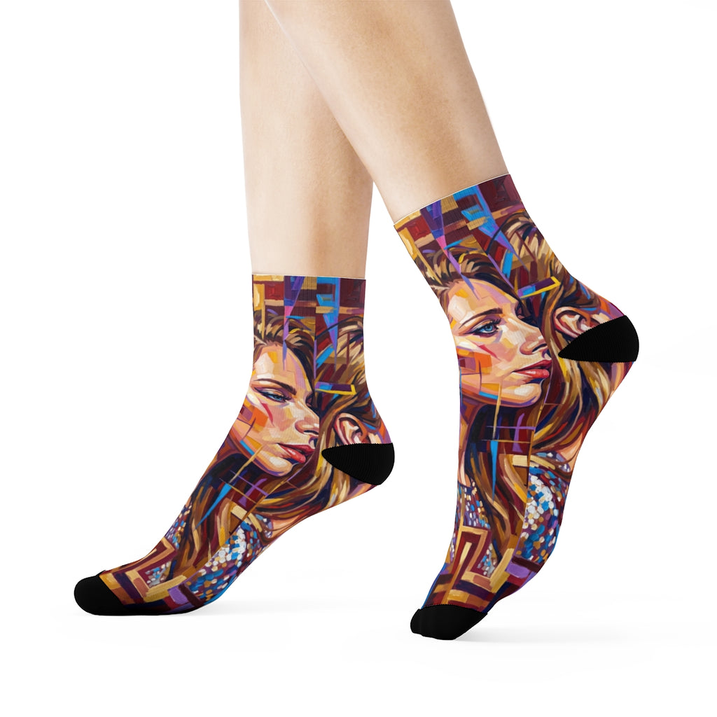 Crew Socks - Shattered Elegance | Echovira Gallery