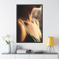 Golden Hour Framed Poster - Elegant Sunkissed Art — Portrait...