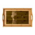 Bamboo Serving Tray - Neon Shadows Cinematic Portrait Art |...