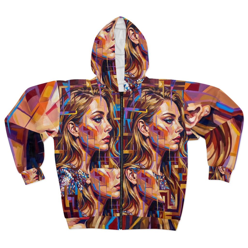 Men's Zip Hoodie - Shattered Elegance | Echovira Gallery