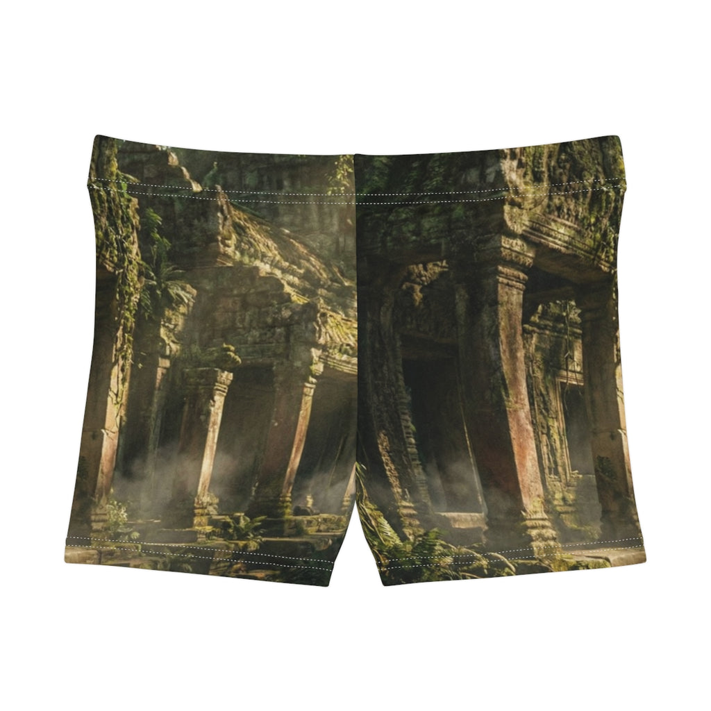 Women's Shorts - Secret Temple Garden | Echovira Gallery