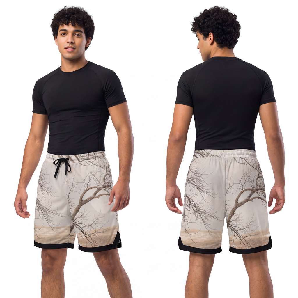 Men's Basketball Rib Shorts - Silent Branches Winter... |...