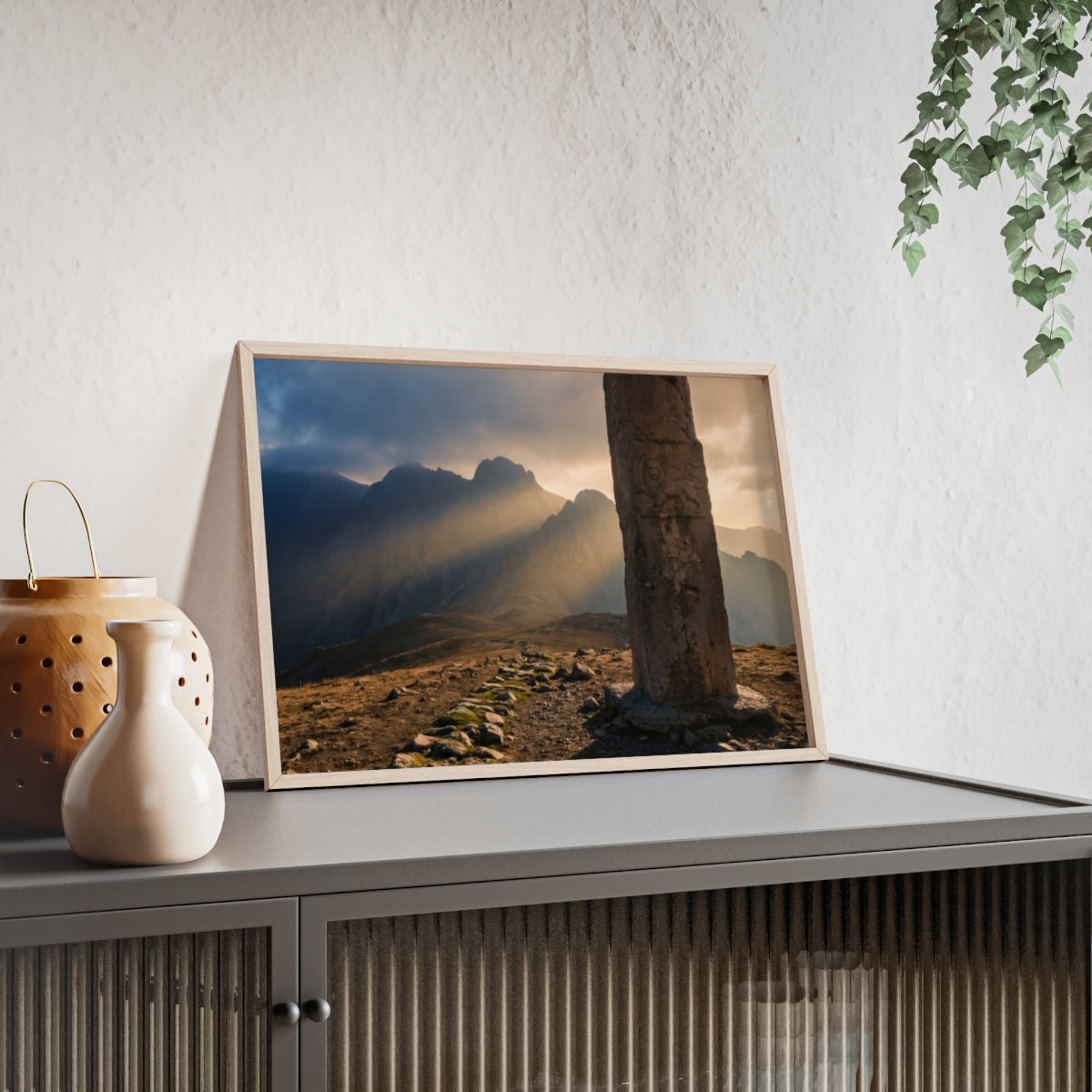 Wooden Framed Poster - Mystic Peak