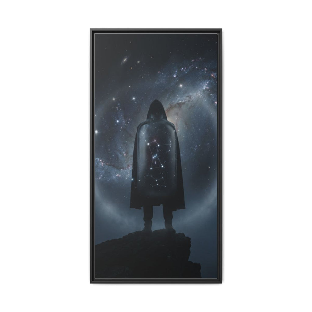 Framed Matte Canvas - Cosmic Sentinel — Black / 1.25" (8×10, 9×12, 11×14, 12×16, 10×20, 12×18, 16×20, 16×24, 18×24, 12×36, 20×24, 16×32, 20×30, 24×30, 24×32, 16×48, 24×36, 24×48, 30×40, 20×60, 32×48, 30×60 & 40×60)