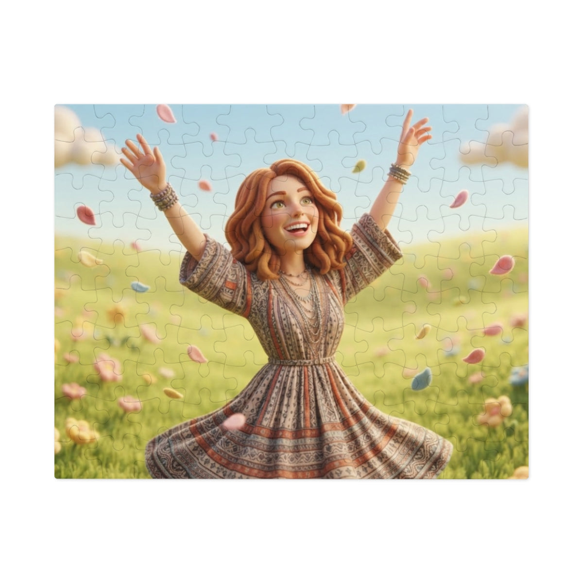 Jigsaw Puzzle with Tin - Meadow Joy (30, 110, 252, 500, 1000...