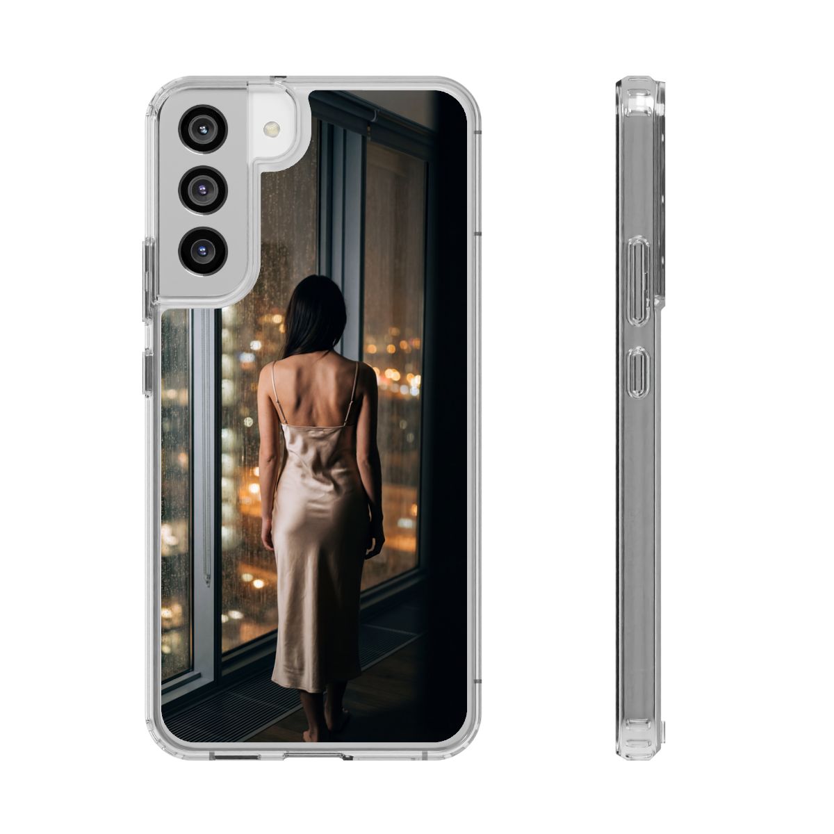 Clear Impact-Resistant Cases - Clear Phone Case - Rainy Mood...
