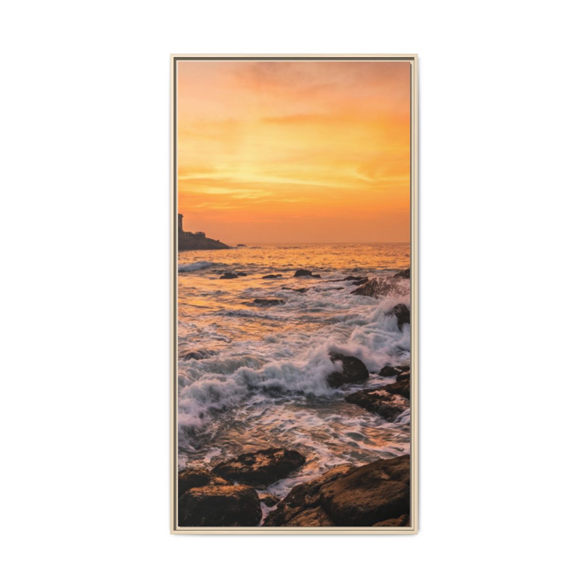 Framed Matte Canvas - Majestic Golden Coast