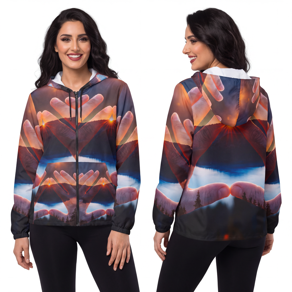 Windbreaker Jacket - Alpine Sunrise Trail | Echovira Gallery