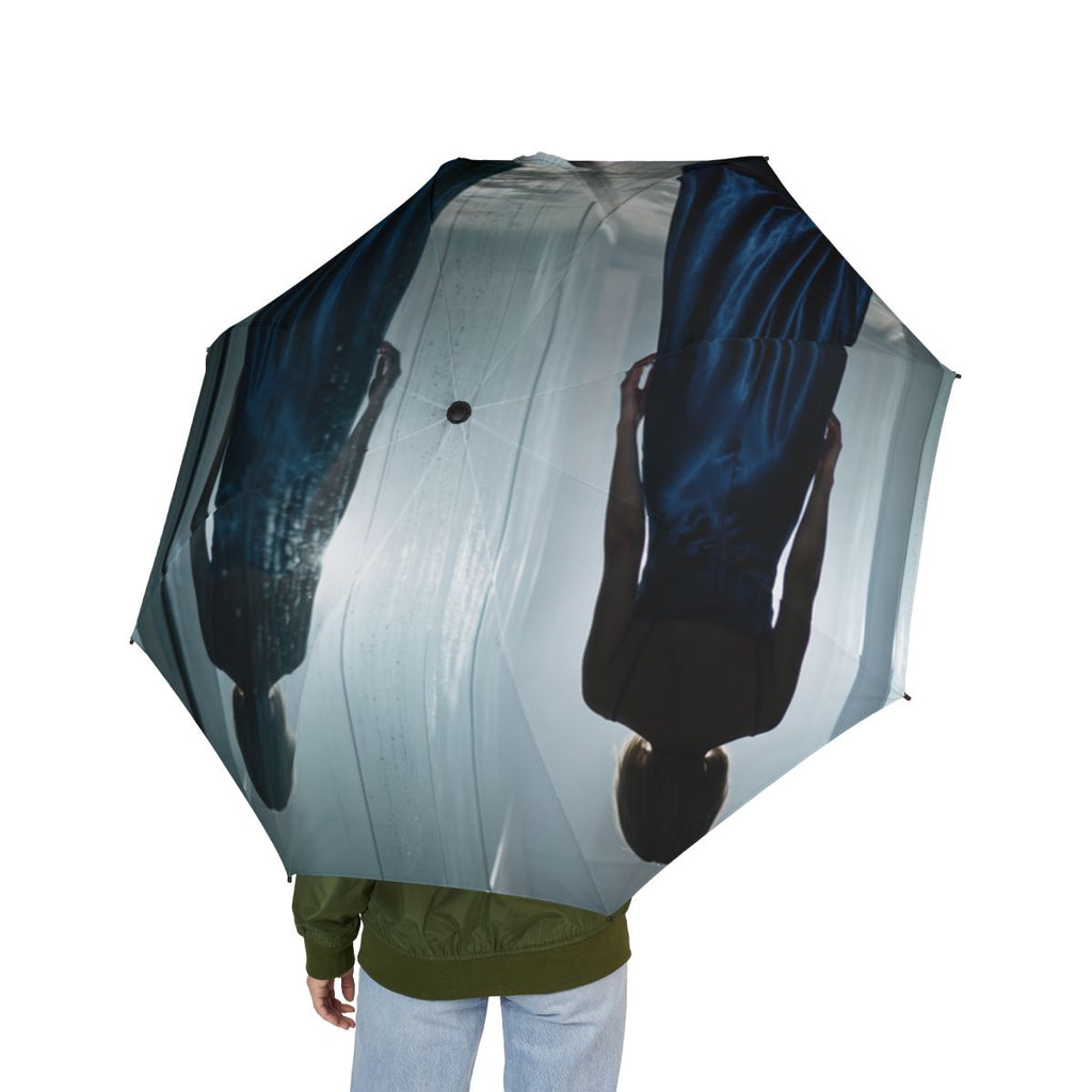 Semi-Automatic Foldable Umbrella - Nocturnal Reflection Silk...
