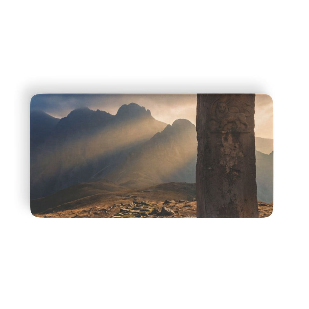 Fitted Sheet - Mystic Monolith Ancient Persian Mountain Art...
