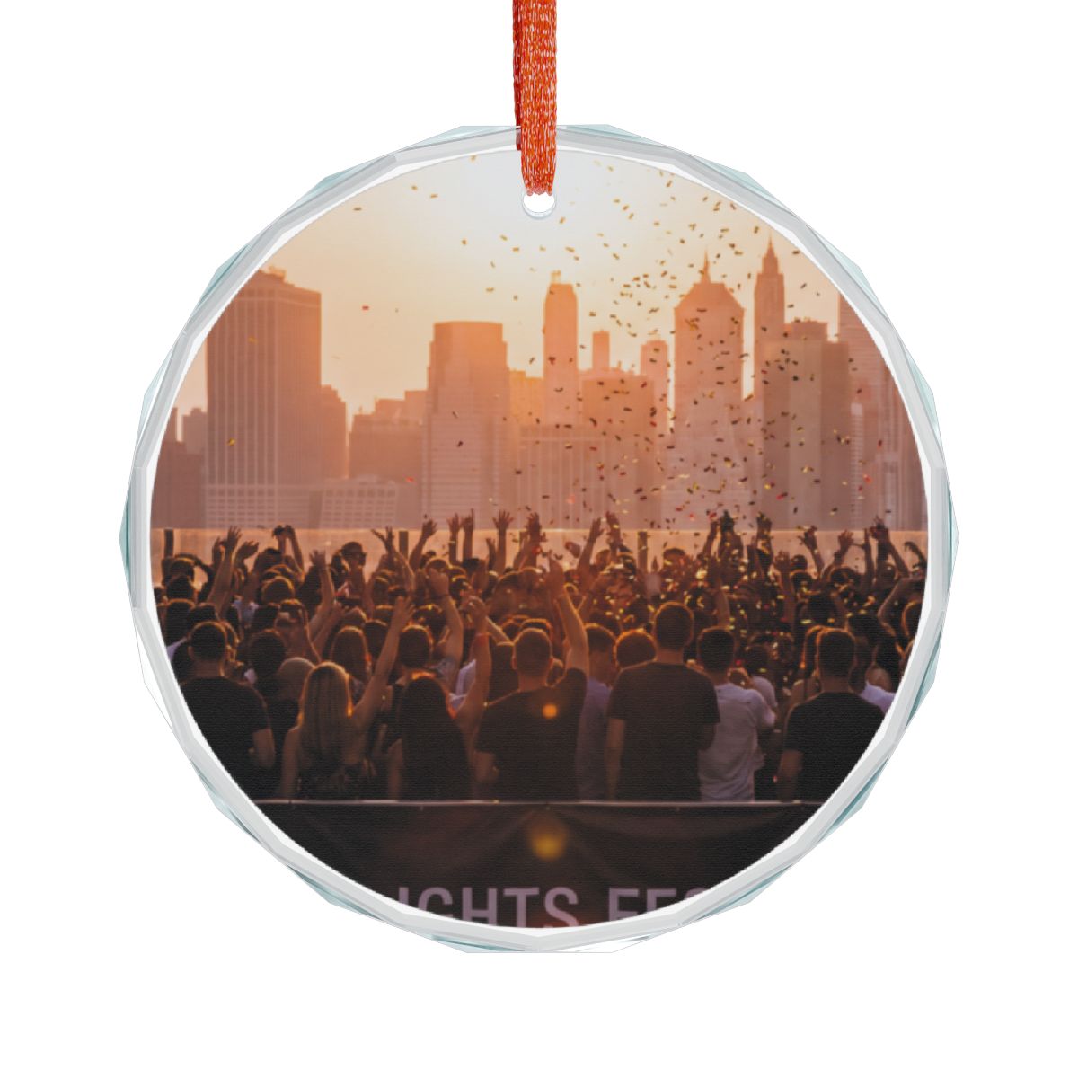Crystal Glass Ornament - City Lights | Echovira Gallery