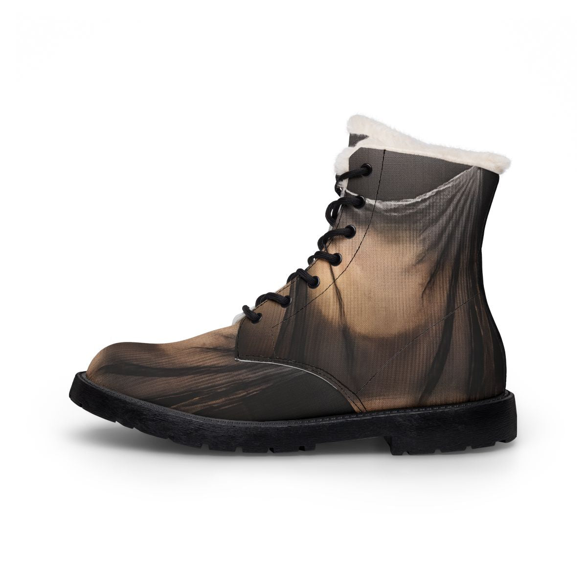 Women's Fur and Leather Boots - Stage Light Chic | Echovira...