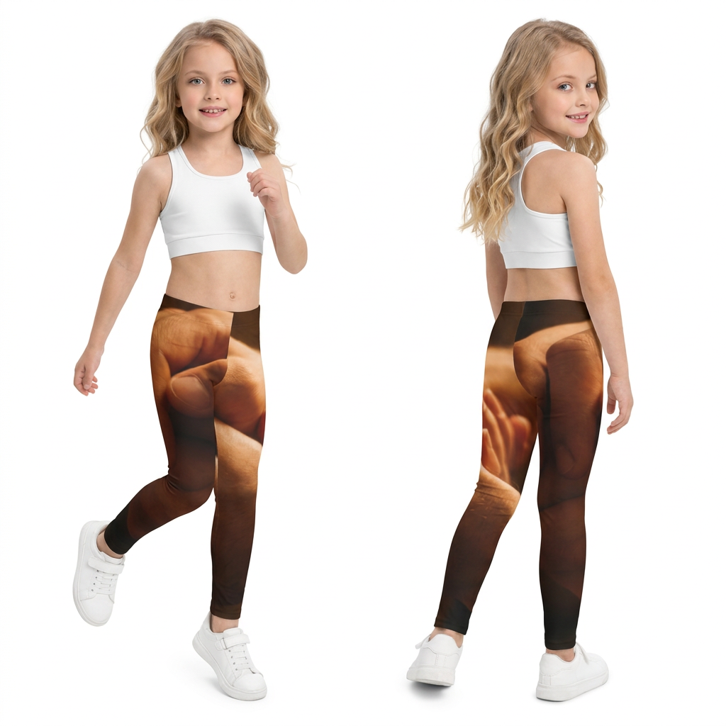 Legging enfant artistique mains enlacées