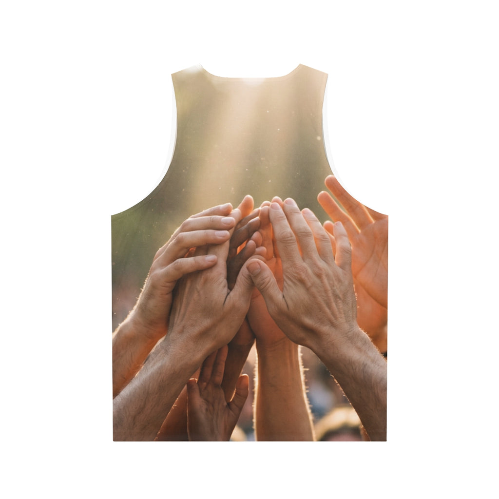 Men's Unisex Tank Top - Golden Rays of Unity Wall Art |...