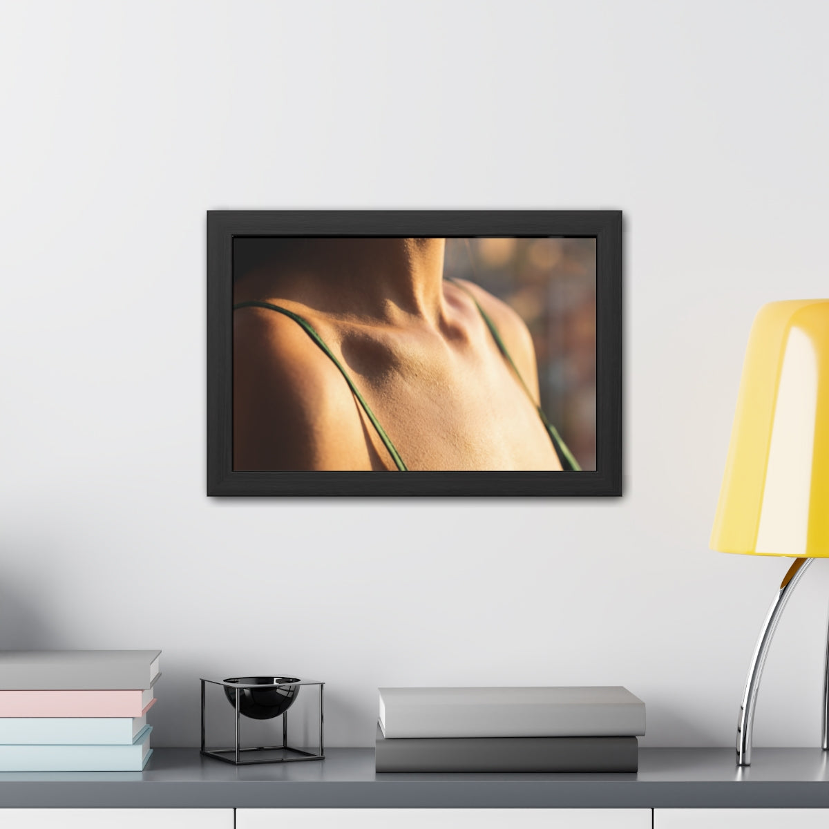 Golden Hour Framed Poster - Elegant Sunkissed Art —... |...