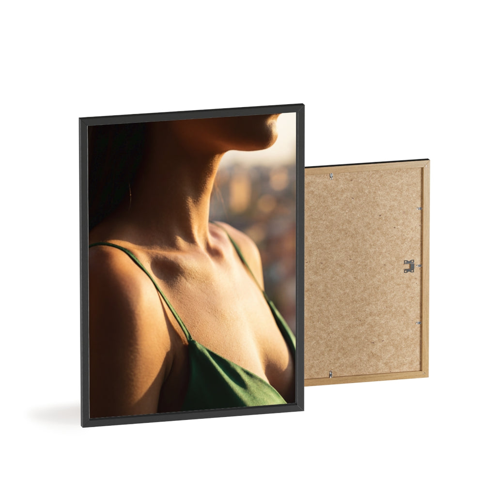Poster with Wooden Frame - Sunlit Portrait