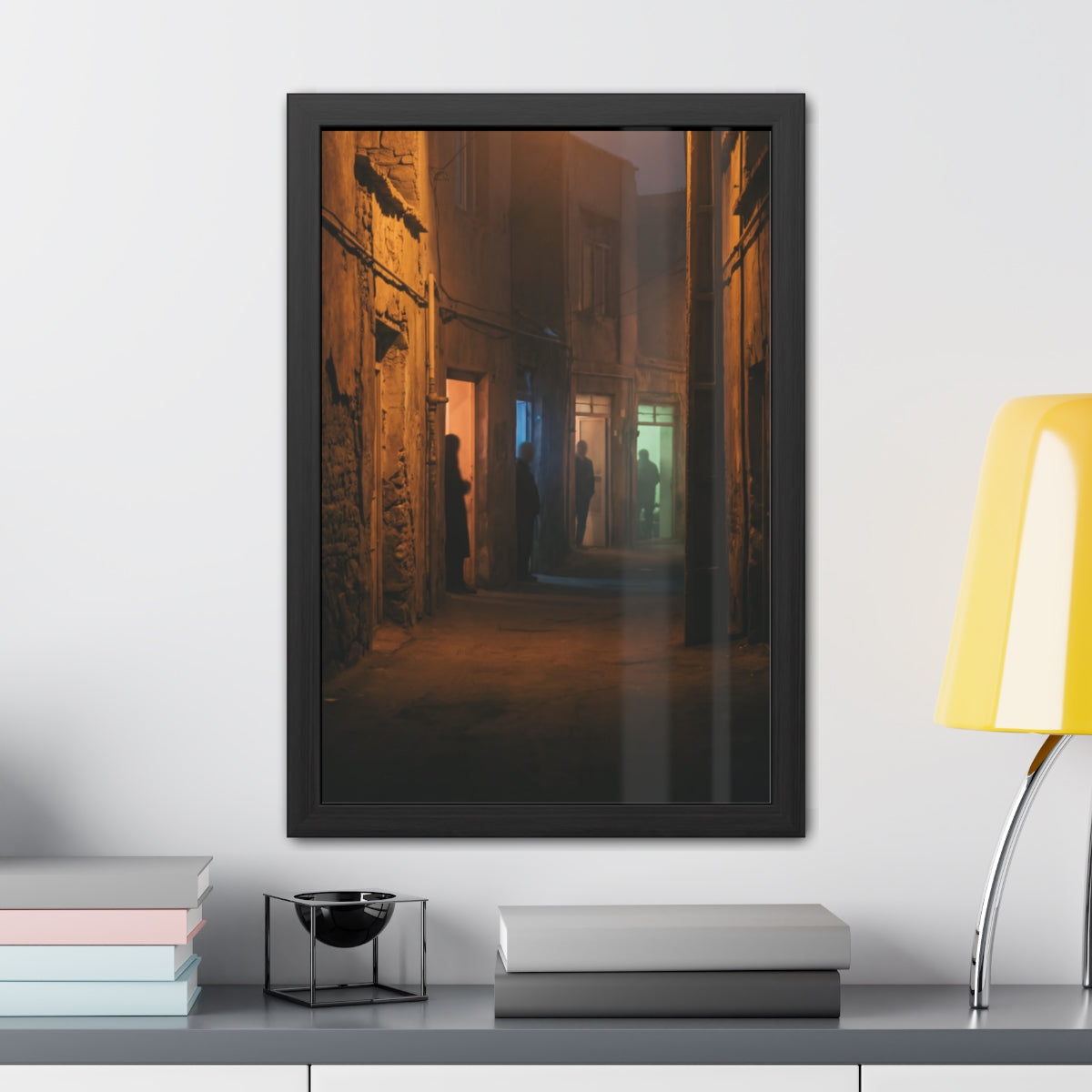 Framed Posters - Shadowed Alleyway Mystery Art Print —... |...
