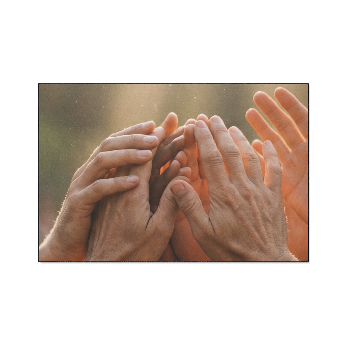 Heavy Duty Floor Mat - Golden Rays of Unity Wall Art |...