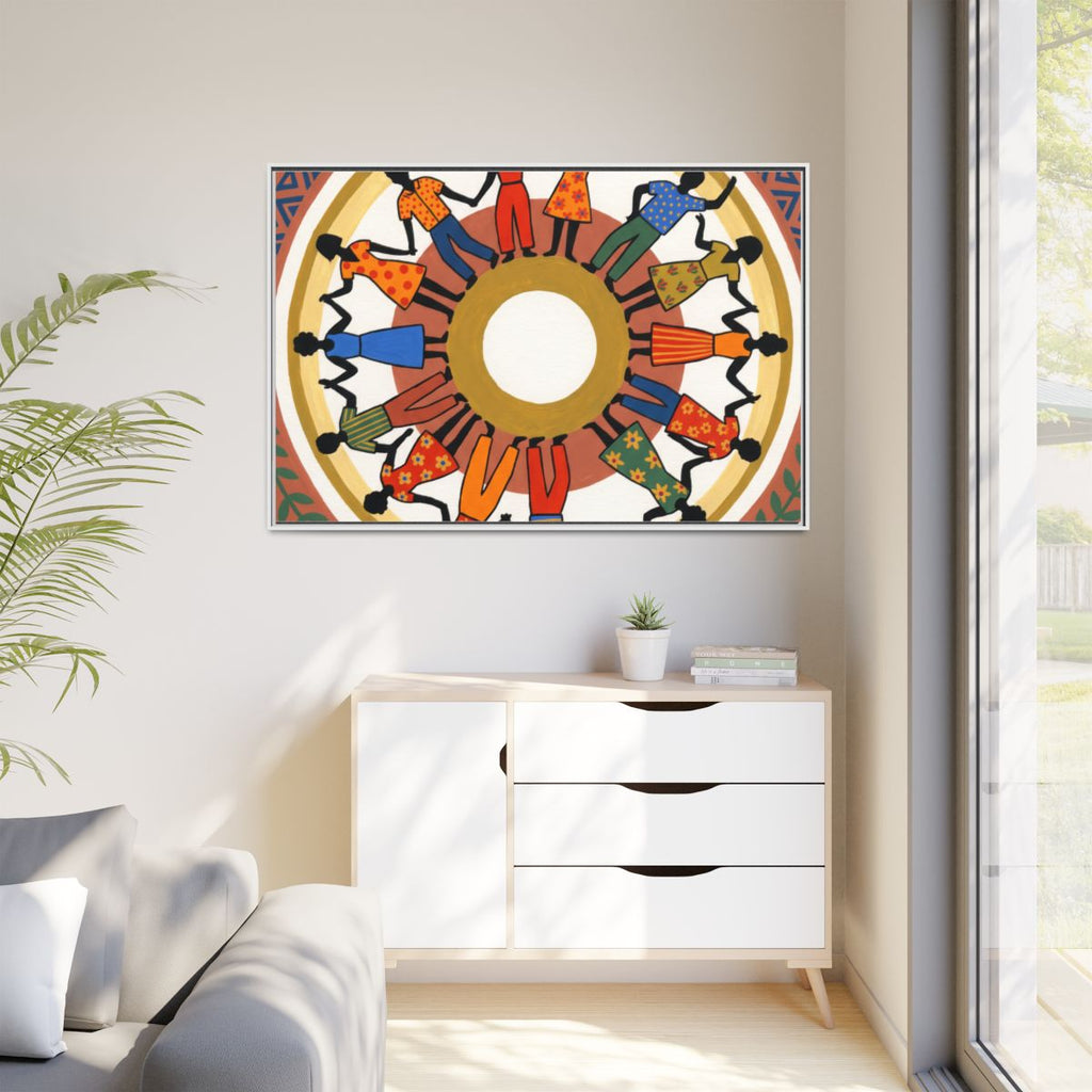 Matte Canvas, Framed - Unity Mandala Folk Art (10×8, 12×9......