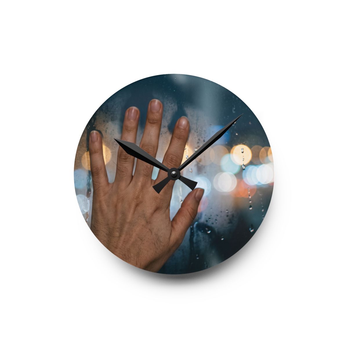 Rainy City Acrylic Wall Clock