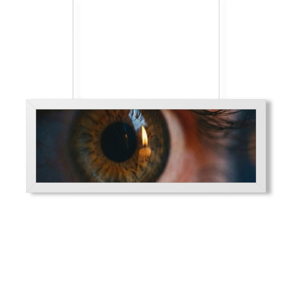 Framed Horizontal Poster - Amber Iris Reflection Fine Art......