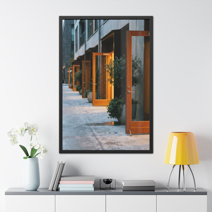 Portrait Framed Posters - Twilight Slate Walk