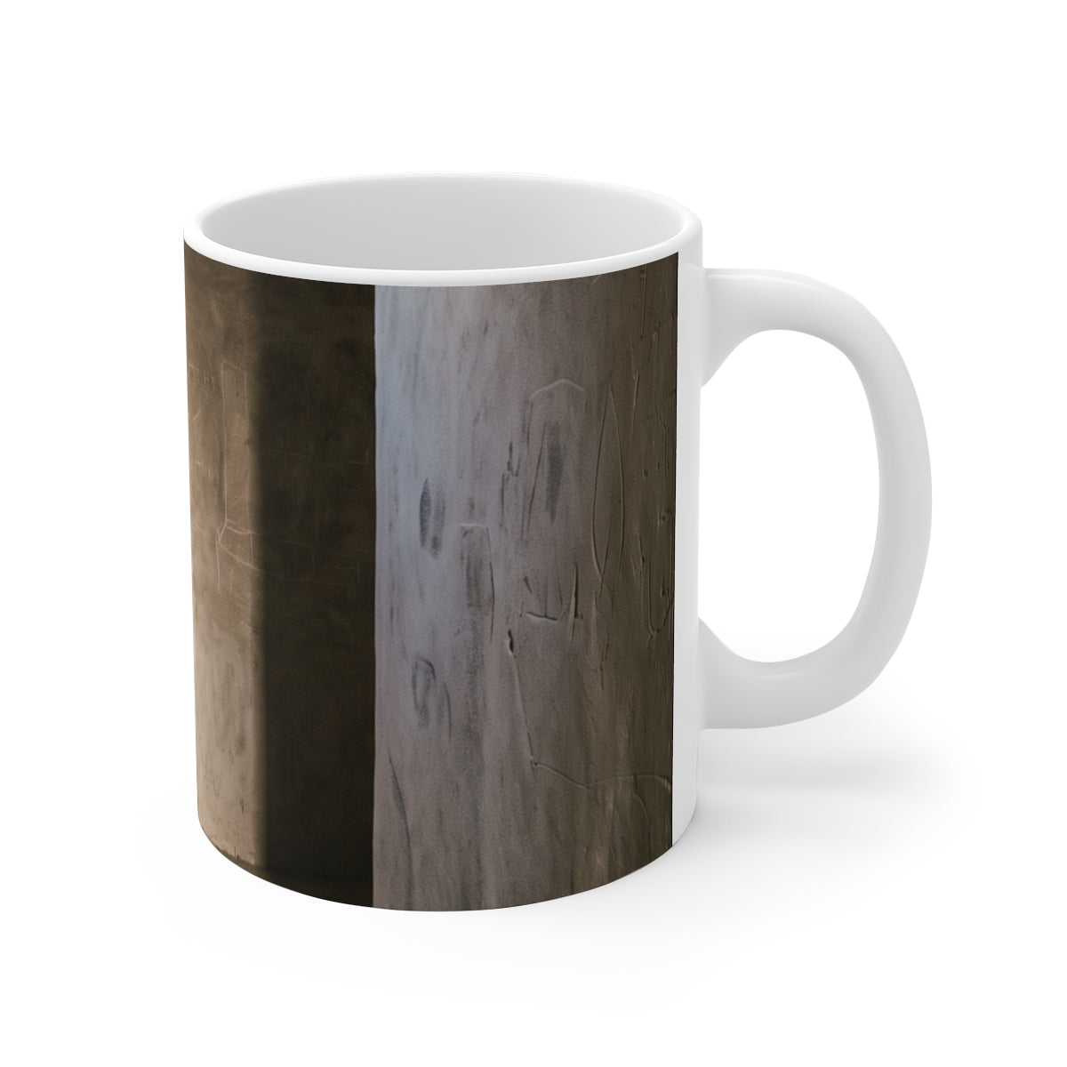 11oz White Mug - Shadows of the Citadel moody architectural...
