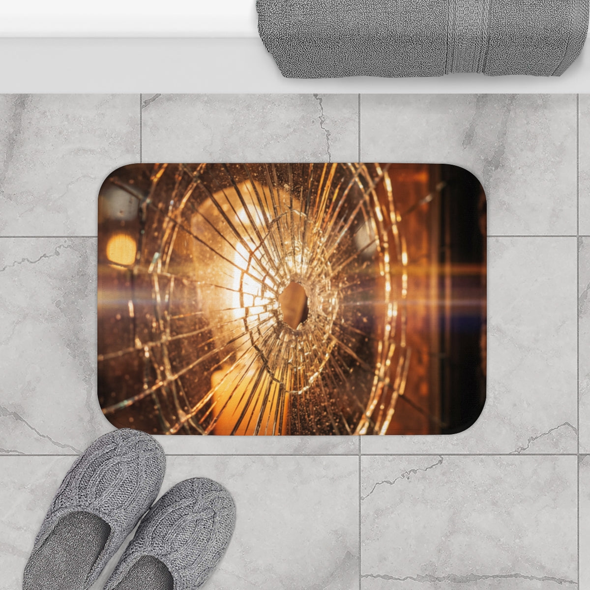 Bath Mat - Cinematic Fractured Glass